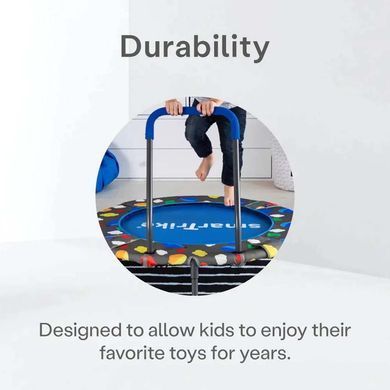 Батут дитячий 3 в 1 SmarTrike Trampoline з компактним складанням, басейном з кульками, м&rsquo;який каркас без пружин, діаметр 91 см