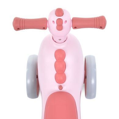 Каталка-толокар дитяча BAMBI M 5856E-8 рожева зі світловими ефектами, музика, дизайн у вигляді єдинорога, колеса EVA