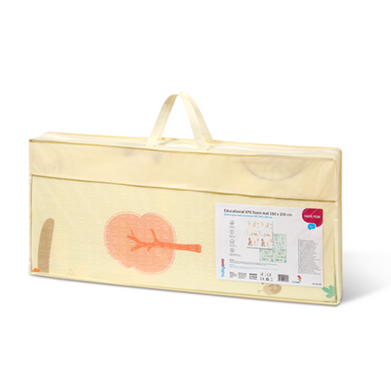 Развивающий коврик из пенопласта XPE BabyOno 180 x 200 см, компактная сборка и быстрая очистка
