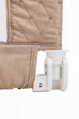 Защитный бортик для кровати VELANO Wolli beige с системой фиксации SafetyBelt, легкий и резкий монтаж