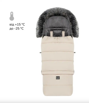 Зимний конверт в коляску или санки 2в1 Bair Arctic desert beige 2025