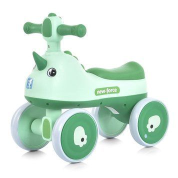 Каталка-толокарь детская BAMBI M 5856E-5 зеленая со световыми эффектами, музыка, дизайн в виде единорога, колеса EVA