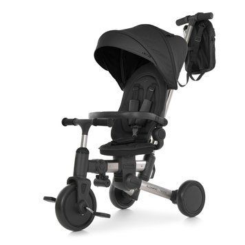 Трехколесный велосипед El Camino TRIGO ME 1226 Night Black с колесами EVA, 2 позиции наклона спинки, родительская ручка, поворотное сиденье