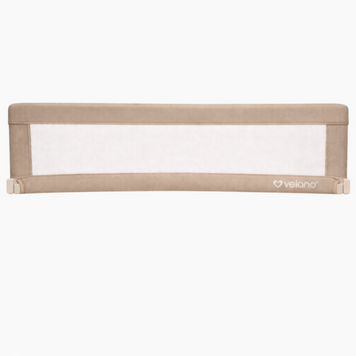 Защитный бортик для кровати VELANO Wolli beige с системой фиксации SafetyBelt, легкий и резкий монтаж