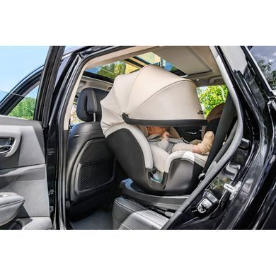 Автокрісло Britax R&ouml;mer SWIVEL-GROW Max Air Soft Taupe з обертом на 360, сонцезахисний козирок, система вентиляції AirSense, ISOFIX, опорна нога