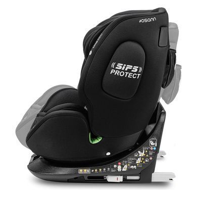 Автокрісло Osann One360 i-Size All Black з обертом на 360, Isofix і Top-Tether, сидіння анатомічної форми