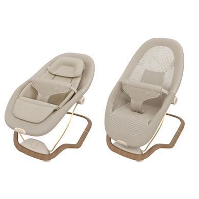 Шезлонг-гойдалка Maxi-Cosi Dove Pro Elegance Beige з еко-тканинами, вкладиш для новонароджених, режим вібрації CloudSoft