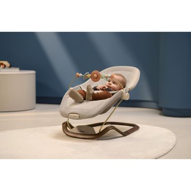 Шезлонг-гойдалка Maxi-Cosi Dove Pro Elegance Beige з еко-тканинами, вкладиш для новонароджених, режим вібрації CloudSoft