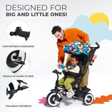 Триколісний велосипед Kinderkraft Aston Happy Shapes (KRASTO00HAP0000)