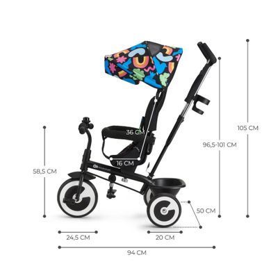 Триколісний велосипед Kinderkraft Aston Happy Shapes (KRASTO00HAP0000)