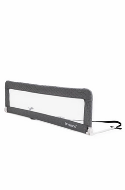 Защитный бортик для кровати VELANO Wolli grey с системой фиксации SafetyBelt, легкий и резкий монтаж