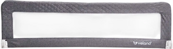 Защитный бортик для кровати VELANO Wolli grey с системой фиксации SafetyBelt, легкий и резкий монтаж