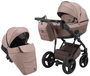 Коляска 2 в 1 Bair Play Plus Soft BPS-857 бежевый - капучино (кожа)