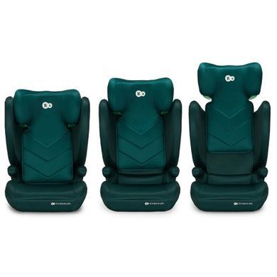Автокрісло Kinderkraft i-Spark Green (KCISPA00GRE0000) з системою H-GUARD SYSTEM, 10 рівнів регулювання підголівника, трансформація у бустер