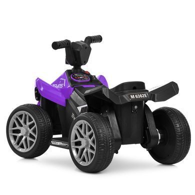 Квадроцикл дитячий Bambi Racer M 6362E-9 фіолетовий на акумуляторі, педаль газу, фари зі світлом, 2 мотори