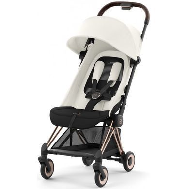 Прогулянкова коляска Cybex Coya 2023 Off White шасі Rosegold легка та компактна для подорожей