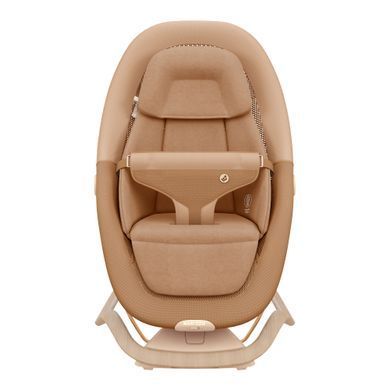 Шезлонг-гойдалка Maxi-Cosi Dove Pro Elegance Bronze з еко-тканинами, вкладиш для новонароджених, режим вібрації CloudSoft
