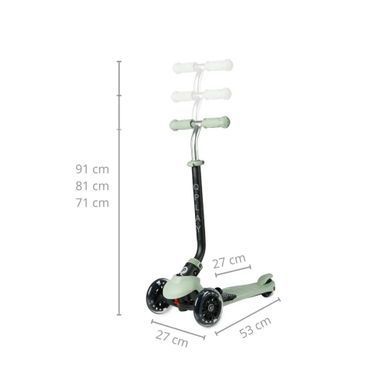 Триколісний дитячий самокат 3 в 1 Qplay Sema Pro Led Green