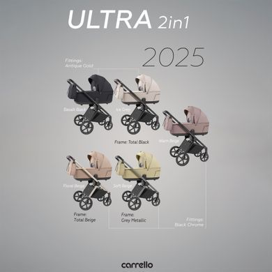 Універсальна коляска 2в1 Carrello Ultra CRL-6527 Basalt Black новинка 2025 з великими колесами та термолюлькою