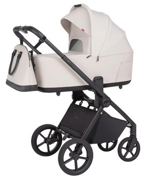 Коляска 2в1 Carrello Ultra F CRL-6556 Milk Grey сборка люльки вместе с рамой, большие колеса с амортизацией, компактная сборка