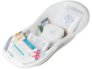 Детская ванна с набором аксессуаров TEGA BABY 102 см white кролики