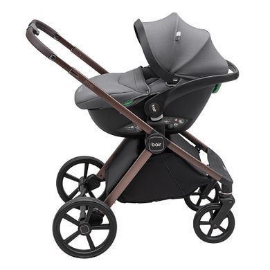Автокресло Bair Orbit with Base i-size ORB-02 Graphite Midnight с вращающейся базой ISOFIX, вкладыш для новорожденных, съемный текстиль
