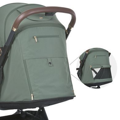 Прогулянкова коляска El Camino BEYA ME 2024 1127-S Khaki Green з автоматичним складанням та великими колесами
