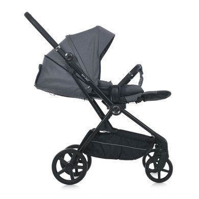 Прогулянкова коляска El Camino Spin 360 ME 1138 Stone Gray з реверсивним блоком та колесами EVA