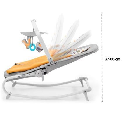 Шезлонг-качалка Kinderkraft Felio 2020 Stone Grey (KKBFELOGRY000N)