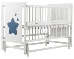 Ліжко Babyroom Зірочка Z-02 маятник, відкидний бік бук білий
