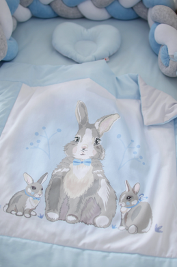 Кокон-гніздечко з пледом Baby Veres Summer Bunny blue