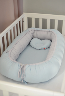Кокон-гніздечко з пледом Baby Veres Summer Bunny blue