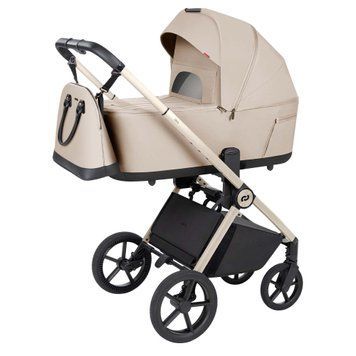 Коляска 2в1 CARRELLO Carrello Ultra F CRL-6556 Polar Beige складання люльки разом із рамою, великі колеса з амортизацією, компактне складання