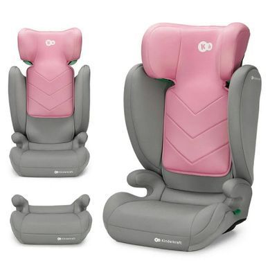 Автокресло Kinderkraft i-Spark Pink (KCISPA00PNK0000) с системой H-GUARD SYSTEM, 10 уровней регулировки подголовника, трансформация в бустер