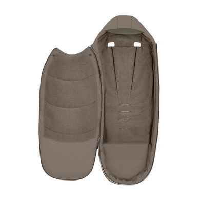 Чехол для ног Cybex Platinum Footmuff New Generation Coconut Brown подкладка из плюшевого флиса, до -10 &deg;C, водоотталкивающее покрытие