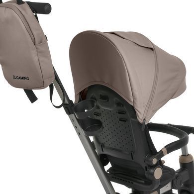 Триколісний велосипед El Camino TRIGO ME 1226 Taupe Beige з колесами EVA, 2 позиції нахилу спинки, батьківська ручка, поворотне сидіння