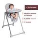 Стільчик для годування Chicco Polly Armonia White з колесами для переміщення, компактне складання, 3 рівні нахилу спинки
