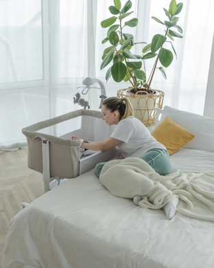 Приставная детская кроватка-качалка Carrello Bloom CRL-10304 Cream Beige