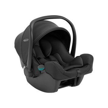 Автокрісло Graco Snuglite 2 i-Size чорне захист від бокового удару Safety Surround, анатомічний позиціонер, капюшон