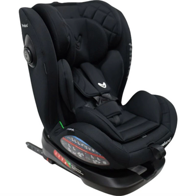 Автокрісло VELANO Aura i-Size ISOFIX black з поворотом на 360, сигнал непристебнутого ременя, подушка для новонароджених, ремінь Top Tether