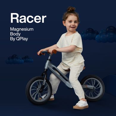 Біговел дитячий Qplay RACER із надувними колесами Black brown