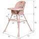 Стілець для годування 4в1 Kidwell Eatan pink