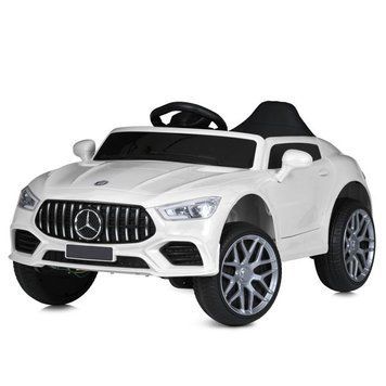 Дитячий електромобіль Bambi Racer M 4823EBLR-1 білий на акумуляторі, пульт дистанційного керування, передні та задні фари зі світлом