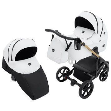 Коляска 2 в 1 Bair Onyx Eco, белый (OE-02)
