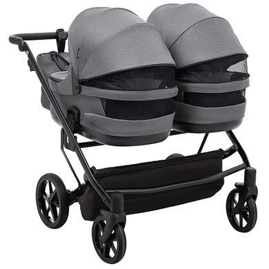 Коляска 2 в 1 для двойни Adamex Leo Duo Tip TК-57 Graphite