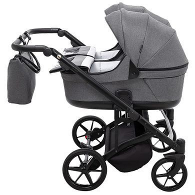 Коляска 2 в 1 для двойни Adamex Leo Duo Tip TК-57 Graphite