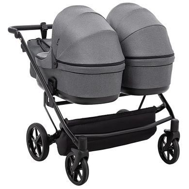 Коляска 2 в 1 для двойни Adamex Leo Duo Tip TК-57 Graphite