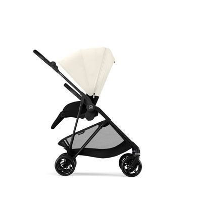 Прогулянкова коляска Cybex Melio Carbon Canvas White легка, реверсивний прогулянковий блок новинка 2025