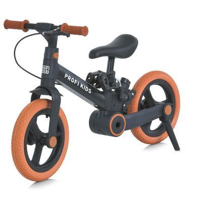 Велосипед-трансформер-біговел 3в1 PROFI KIDS MB 1021-1BR коричневий з батьківською ручкою, регулювання висоти керма