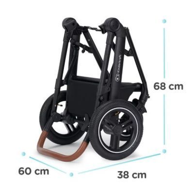 Универсальная коляска 3 в 1 Kinderkraft B-Tour Deep Black (KSBTOU00BLK3000)